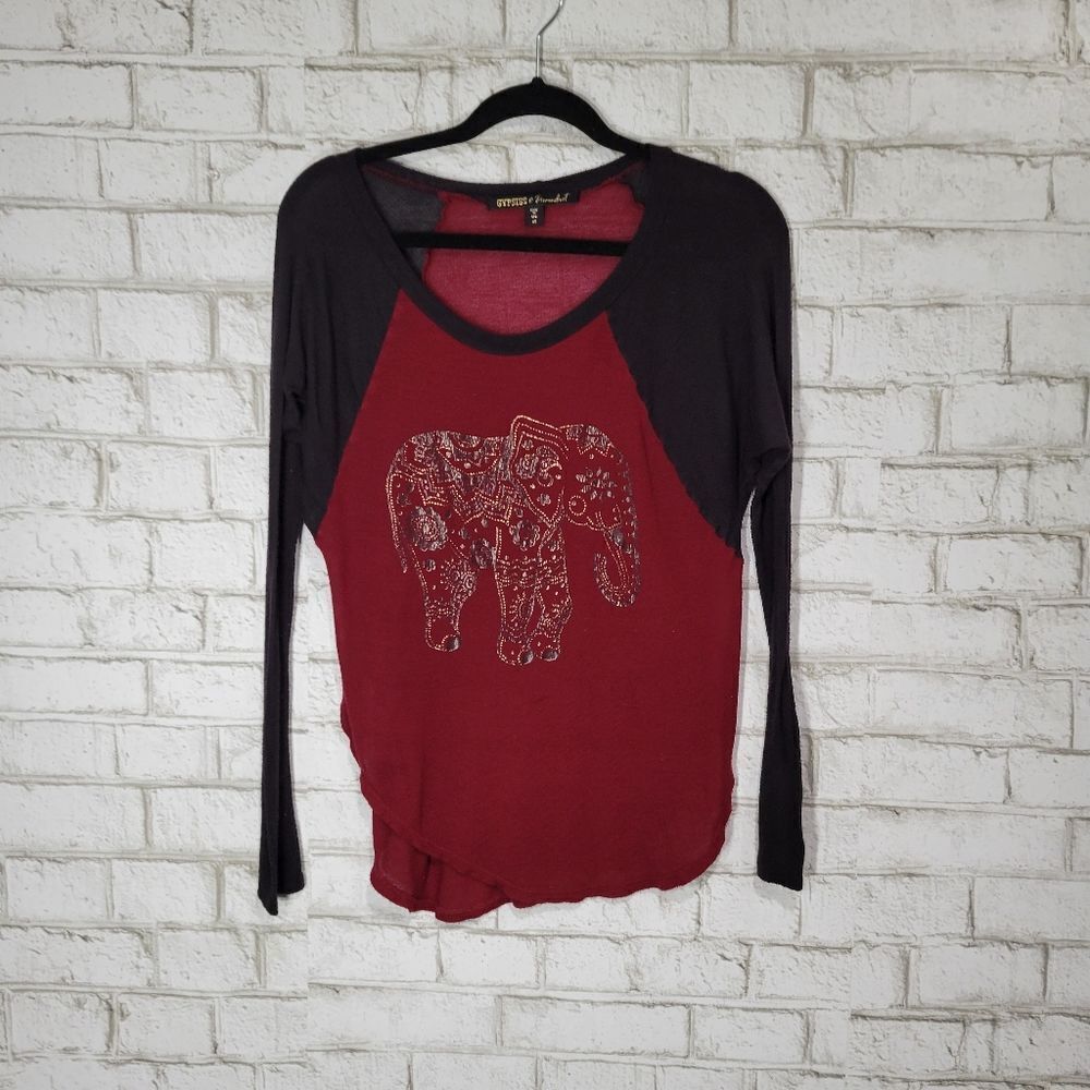 Gypsies & Moondust graphic elephant top
